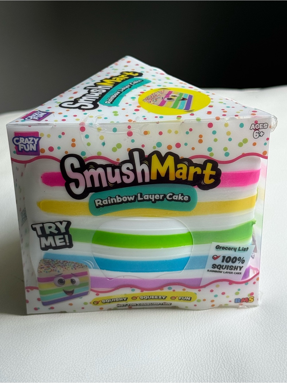 Crazy Fun SmushMart Rainbow Layer Cake RMS Squishy Squeeze NEW SHIPS TODAY!